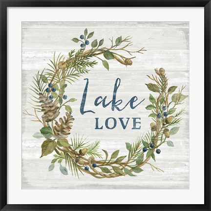 Framed Lakeside Retreat IV Print