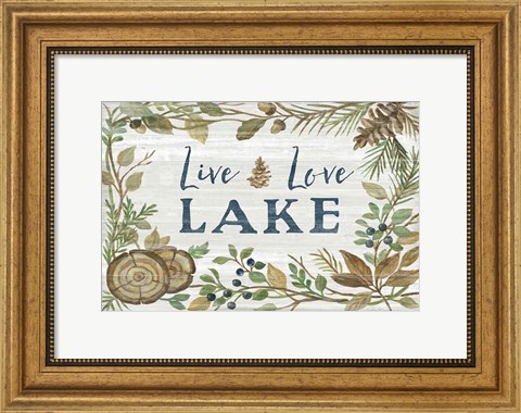 Framed Lakeside Retreat III Print