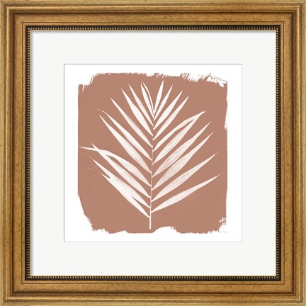 Framed Nature by the Lake - Frond III Warm Sq Print