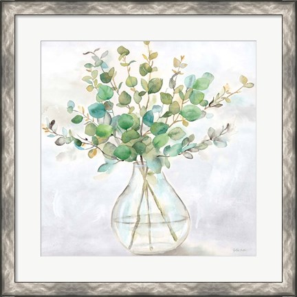 Framed Eucalyptus Vase II Print