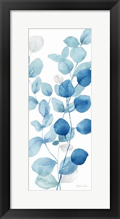 Framed Indigo Botanical panel I Print