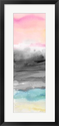 Framed Pink Sunset Abstract panel I Print