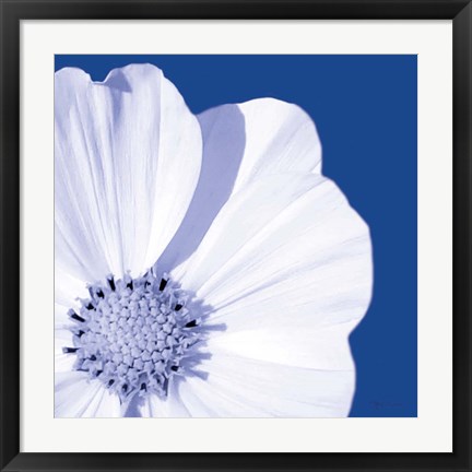 Framed Flower Pop blue III Print