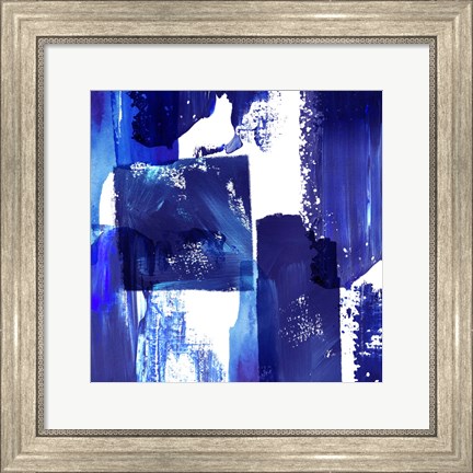 Framed Indigo Abstract II Print