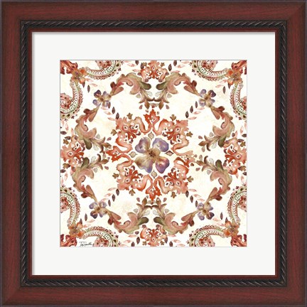 Framed Artisan Medallion Square II Print