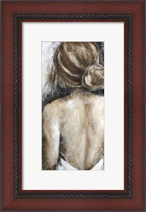 Framed Looking Away Brunette Print