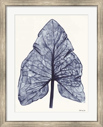 Framed Indigo Leaf Print