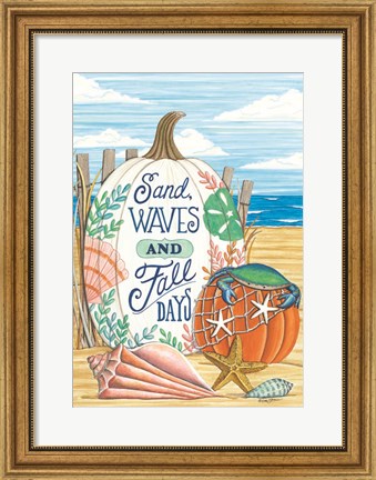 Framed Seaside Pumpkin Print