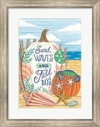 Framed Seaside Pumpkin Print