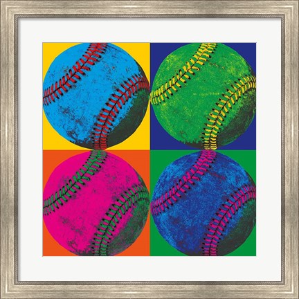 Framed Ball Four - Baseball Print