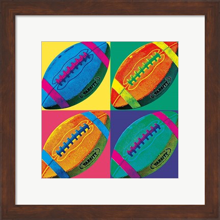 Framed Ball Four - Football Print