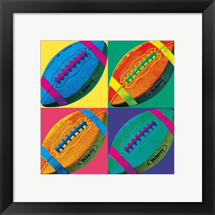 Framed Ball Four - Football Print