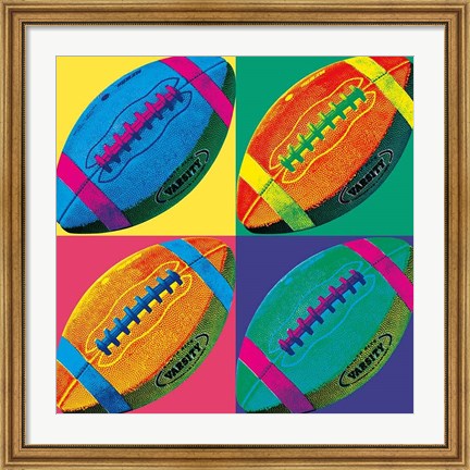 Framed Ball Four - Football Print