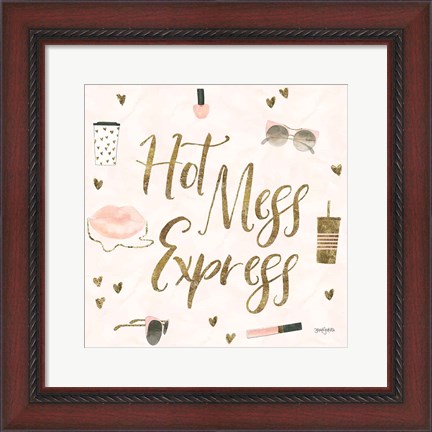 Framed Boss Ladies VII Pink Hot Mess Print