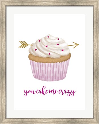 Framed Valentine&#39;s Cupcake I Print