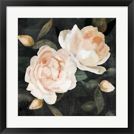 Framed Soft Garden Roses II Print