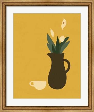 Framed Mod Peace Lily I Print