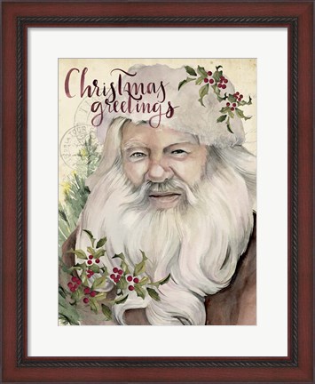 Framed Christmas Greetings I Print