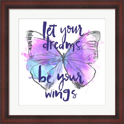 Framed Butterfly Dreams I Print