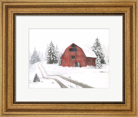 Framed Evergreen Farm I Print