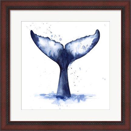 Framed Whale Wave I Print