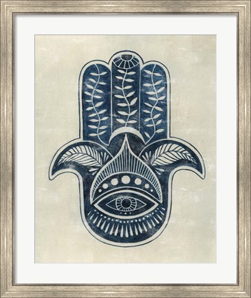 Framed Day Eye Hamsa I Print