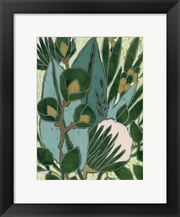 Framed Bottle Glass Garden II Print