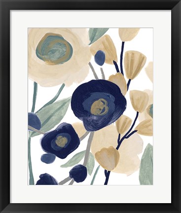 Framed Blue Poppy Cascade II Print