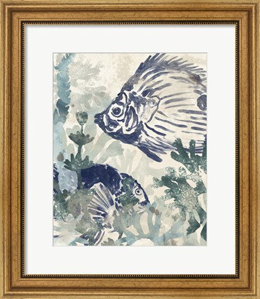 Framed Seafloor Fresco I Print