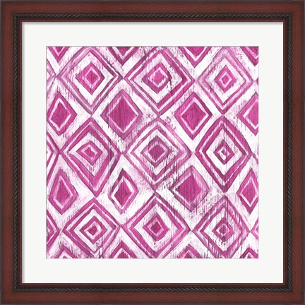 Framed Eclectic Textile I Print