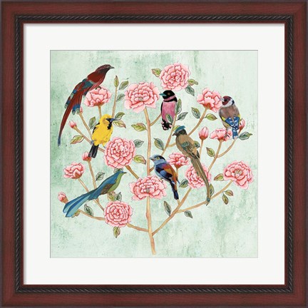 Framed Minty Chinoiserie I Print