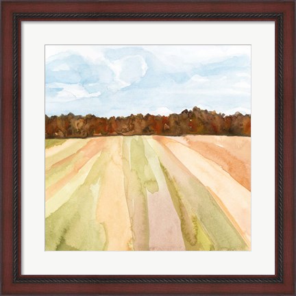 Framed Autumn Crops II Print