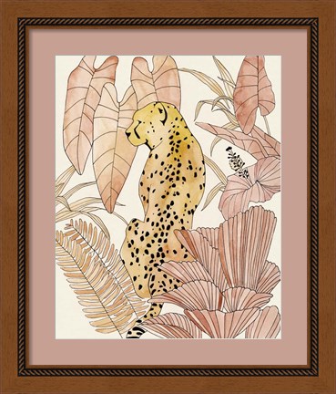 Framed Blush Cheetah I Print