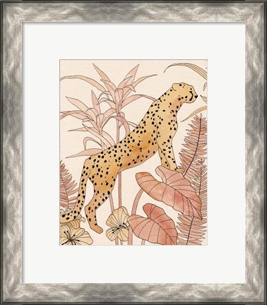 Framed Blush Cheetah II Print