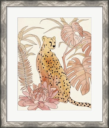 Framed Blush Cheetah III Print