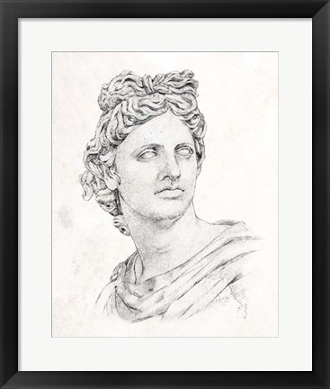 Framed Greek Statue II Print