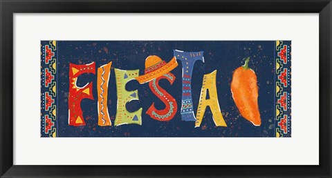 Framed Tex Mex Fiesta VII Dark Print