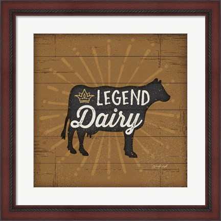 Framed Legend Dairy Print