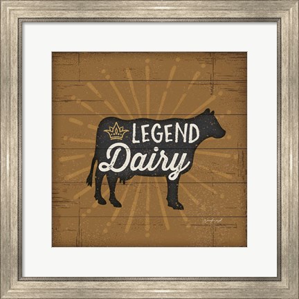 Framed Legend Dairy Print