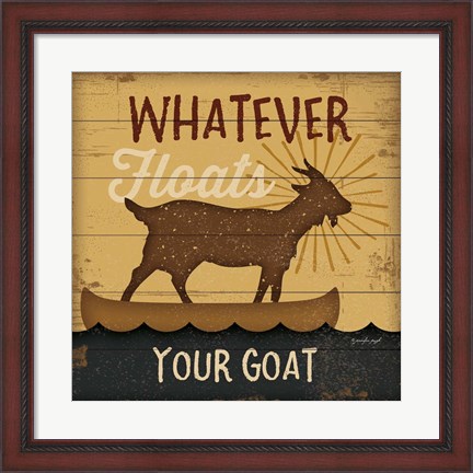 Framed Floats Your Goat Print