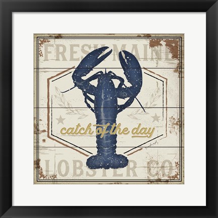 Framed Fresh Maine Lobster Co. Print