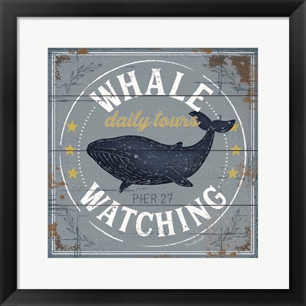 Framed Whale Watching Print