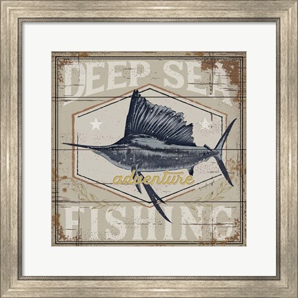 Framed Deep Sea Fishing Print