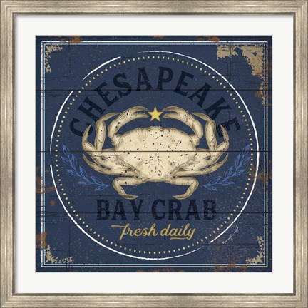 Framed Chesapeake Bay Crab Print