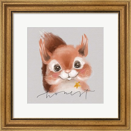 Framed Honest Squirrel Print