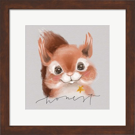 Framed Honest Squirrel Print