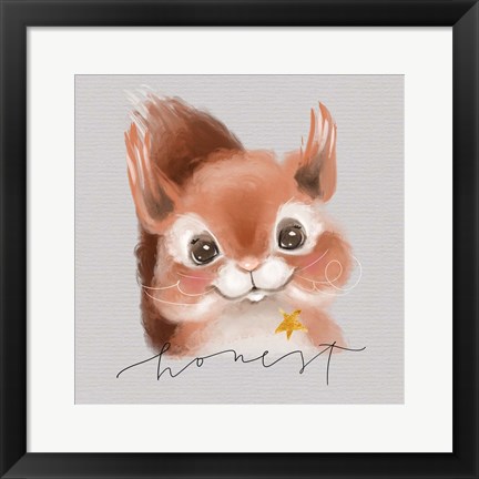 Framed Honest Squirrel Print