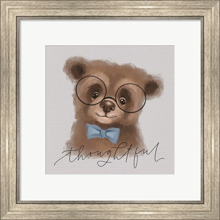 Framed Thoughtful Bear Print