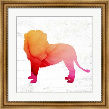 Framed Lion Print