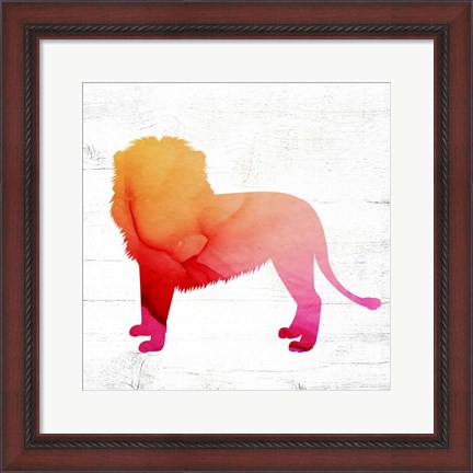 Framed Lion Print